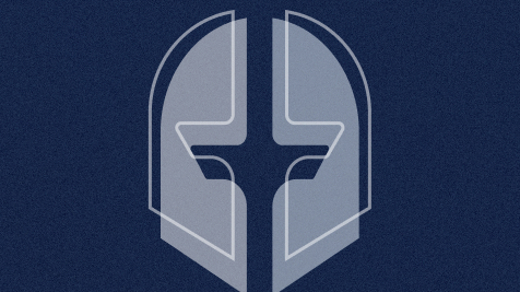 Logo on textured background